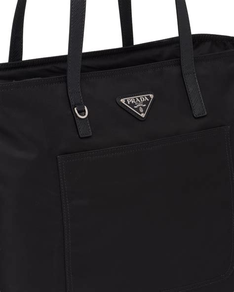 prada nylon logo tote brown|Prada nylon tote bag small.